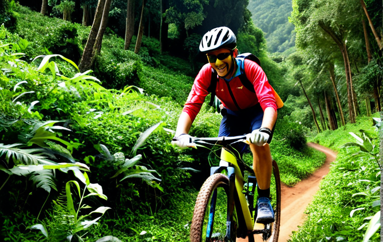 Gishwati Forest Adventure**
"A mountain biker fully clothed in professional cycling gear riding through a lush, green forest in Gishwati-Mukura National Park, Rwanda. Sunlight filters through the dense canopy. Perfect anatomy, correct proportions, natural pose, well-formed hands, proper finger count, safe for work, appropriate content, fully clothed, modest, family-friendly, professional photography, high quality."
**