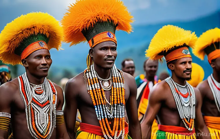 르완다 민속 춤의 문화적 중요성 - **Dynamic Intore Warrior Dance**: A group of powerful male Rwandan Intore dancers performing the "Da... 르완다 민속 춤의 문화적 중요성 - **Dynamic Intore Warrior Dance**: A group of powerful male Rwandan Intore dancers performing the "Da...