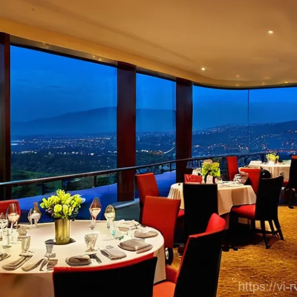 르완다 호텔 추천 - **Kigali Marriott Hotel - Urban Elegance at Night:**
"A wide-angle shot of the elegant, modern l...